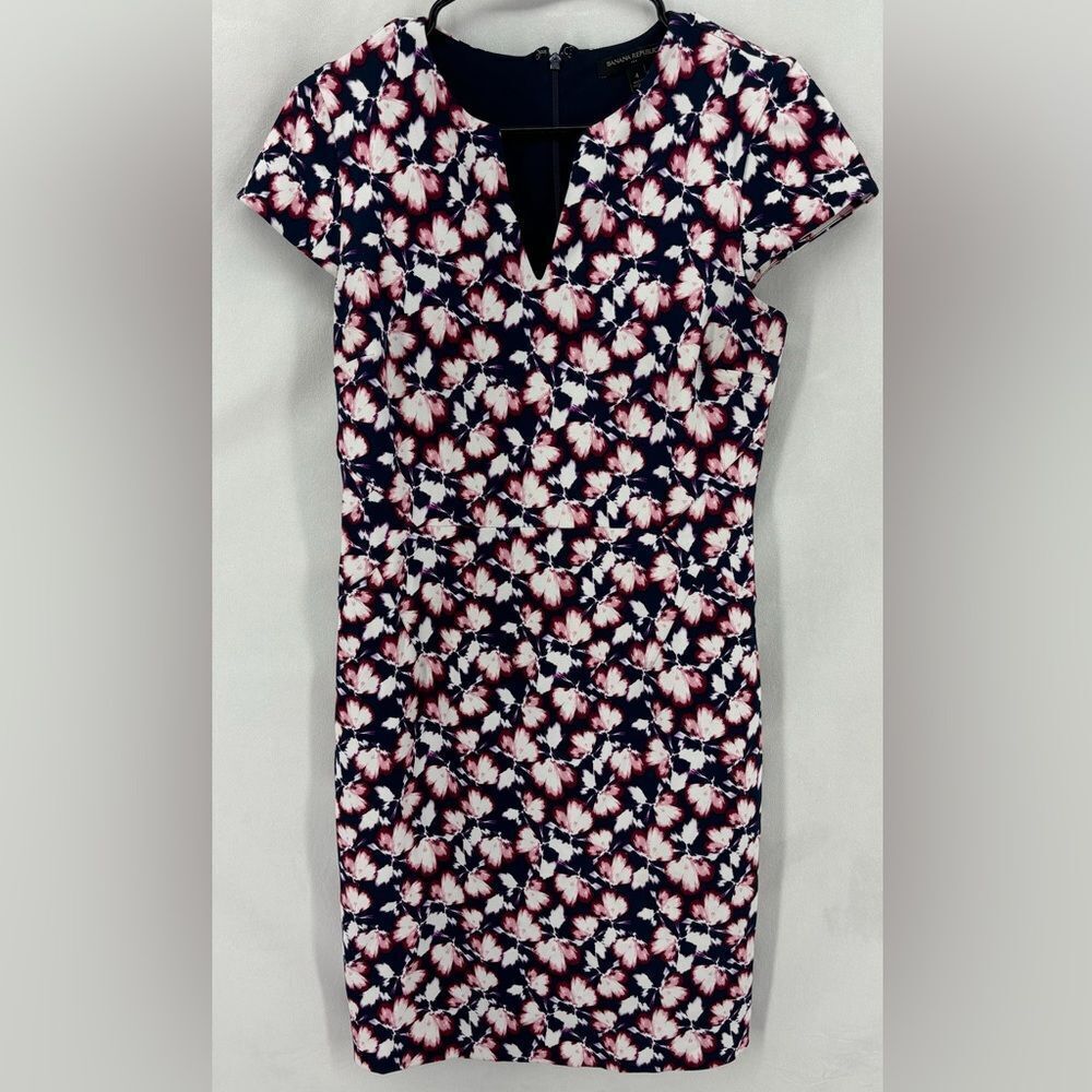 Banana Republic Floral Mini Dress - Navy and Pink - Picture 2 of 11